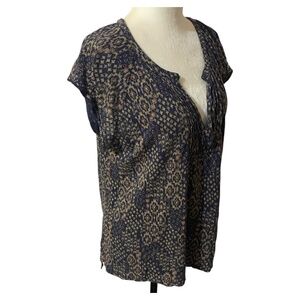 Lucky brand flowy stretchy lightweight cap sleeve boho stop. Sz L